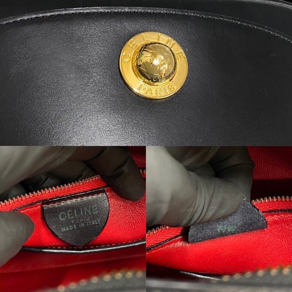 CELINE Star Ball Logo Hardware Calf Leather Genuine Mini Shoulder Bag Pochett... - Picture 3 of 9